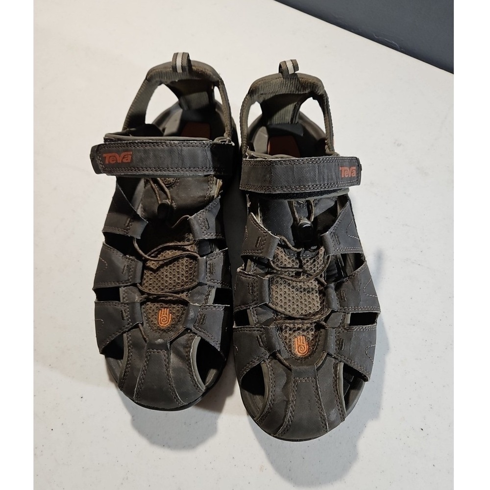 TEVA Dozer Sandals Mens 11 Brown Adjustable Hiking Fishing Closed Toe Sandal(S59
